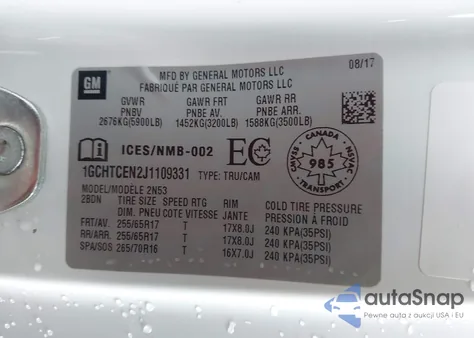 2018 Chevrolet Colorado Lt from USA, damaged, VIN 1GCHTCEN2J1109331